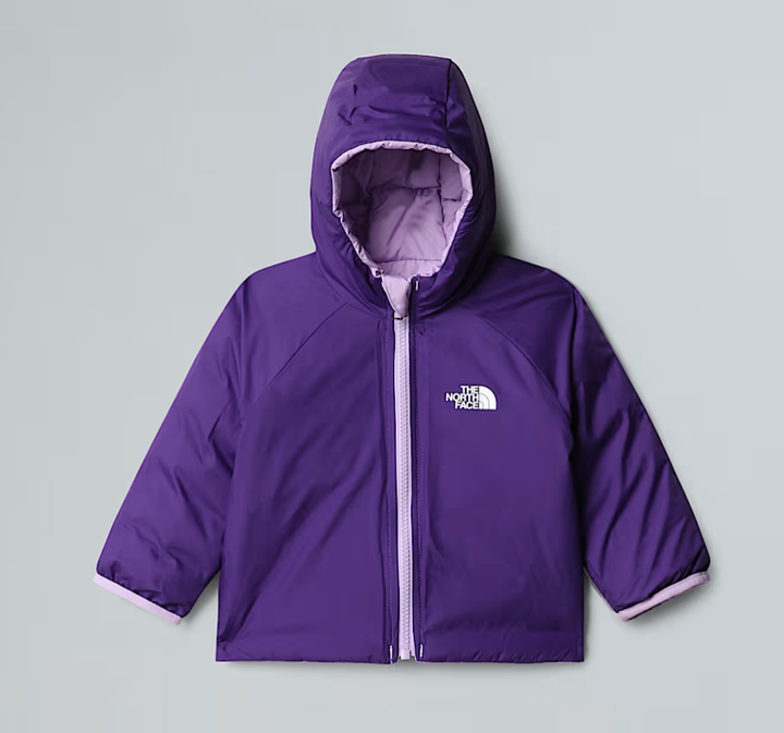 Giubbino in tessuto tecnico reversibile imbottito in piuma ecologica PERRITO BABYVIOLA-GLICINE THE NORTH FACE