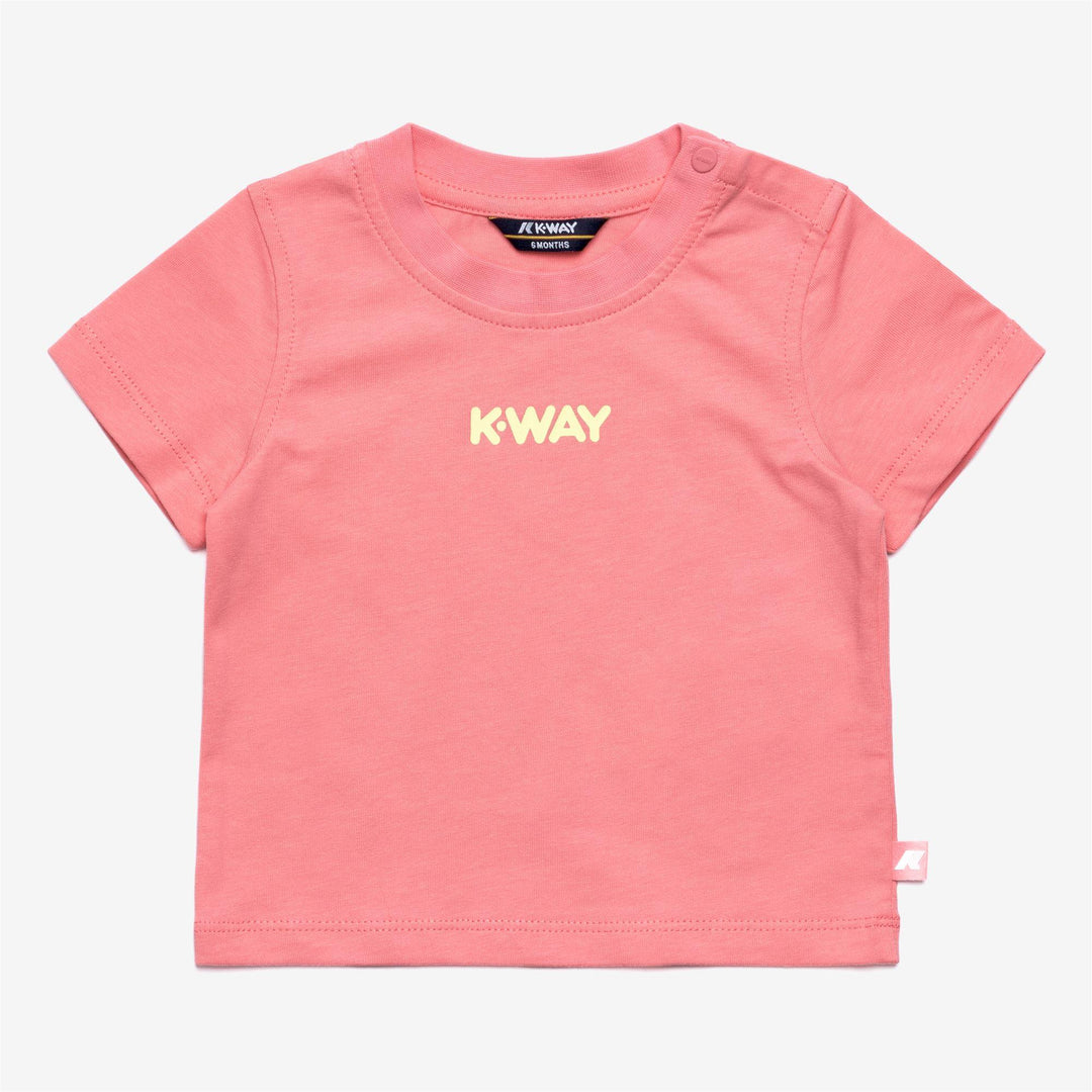 T-shirt da neonati pete logo in cotone con stampa logo K11613WQ28 K-WAY
