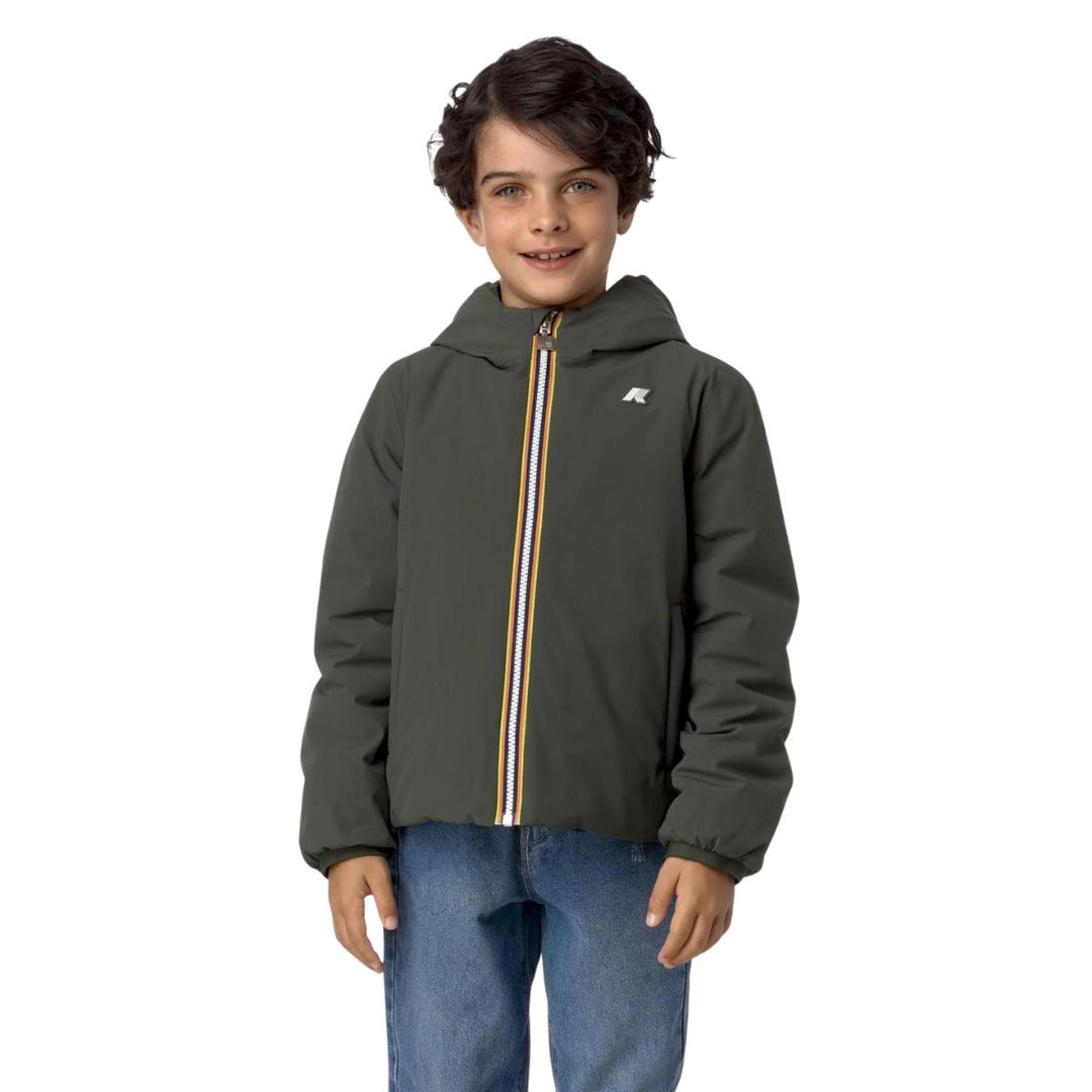 Giubbino da bambino Jack warm reversibile in tessuto tecnico con imbottitura in ecopiuma K71337WJAGQ K-WAY