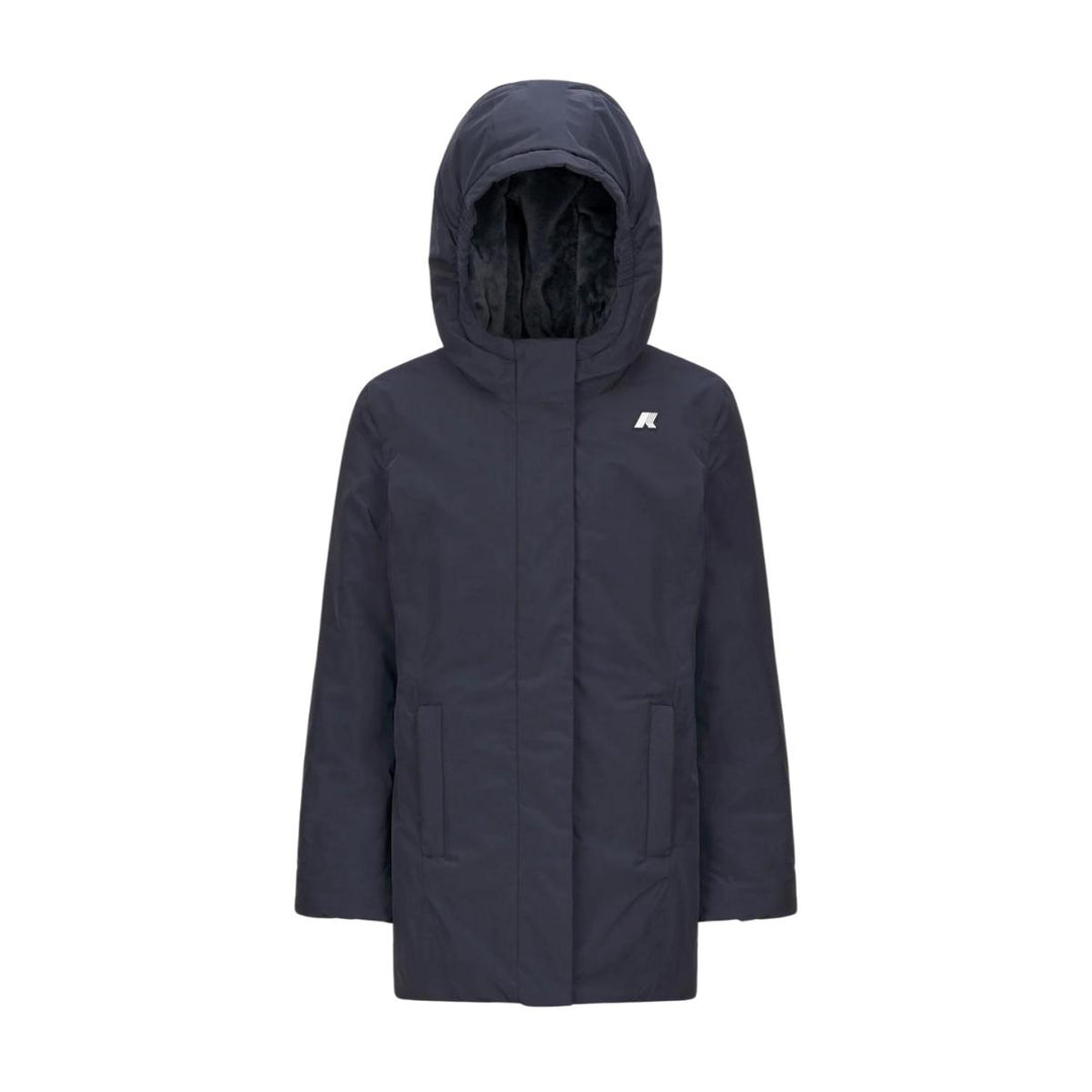 Giubbino da bambina Denise Marmotta lunghezza 3/4 con tessuto tecnico imbottito in ecopelliccia K41383WKAL9 K-WAY