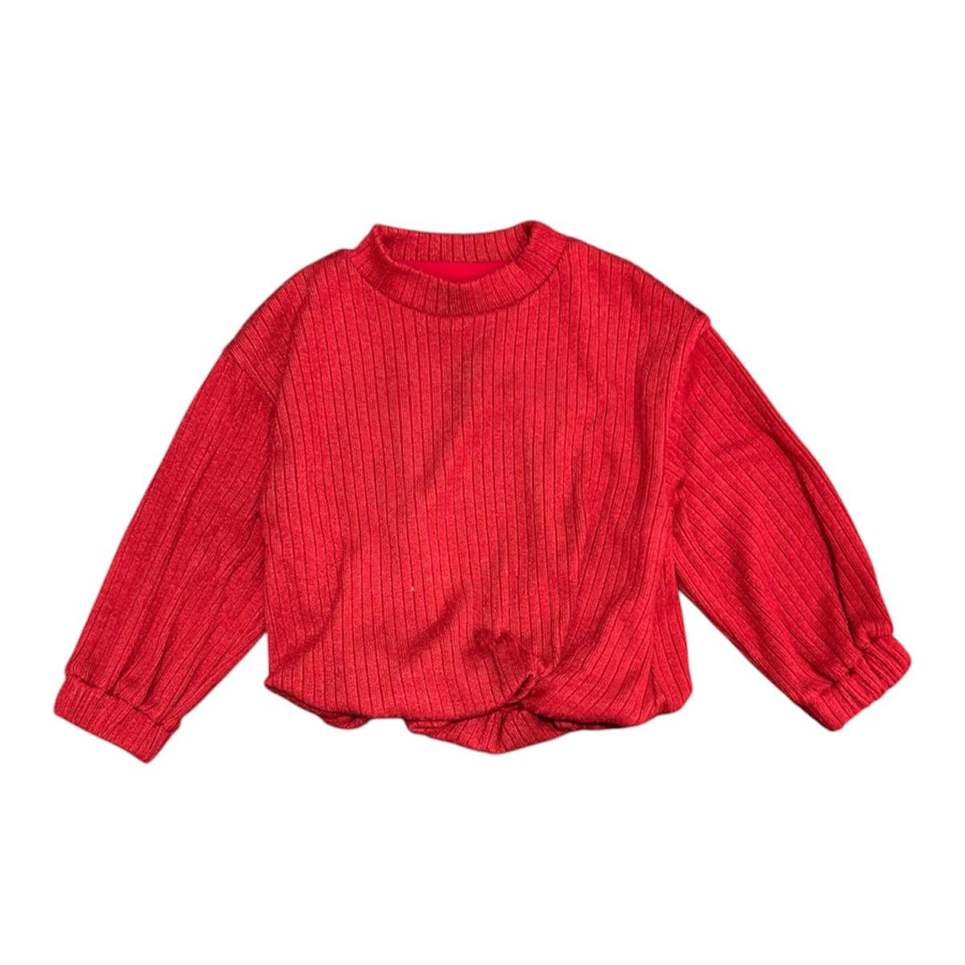 Maglia misto lana da bambina a coste FL6706BORDÒ MELISA BAI