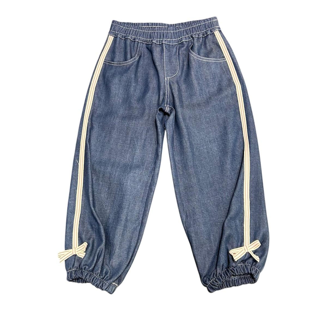 Jeans d bambina con bande over FL6632JEANS MELISA BAI