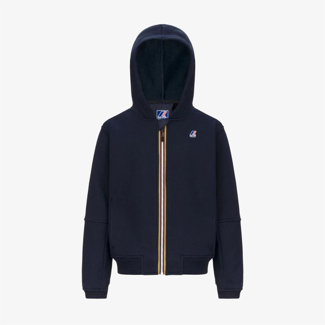 Felpa da bambino Pros full zip con cappuccio e logo K7141VWKK89 K-WAY
