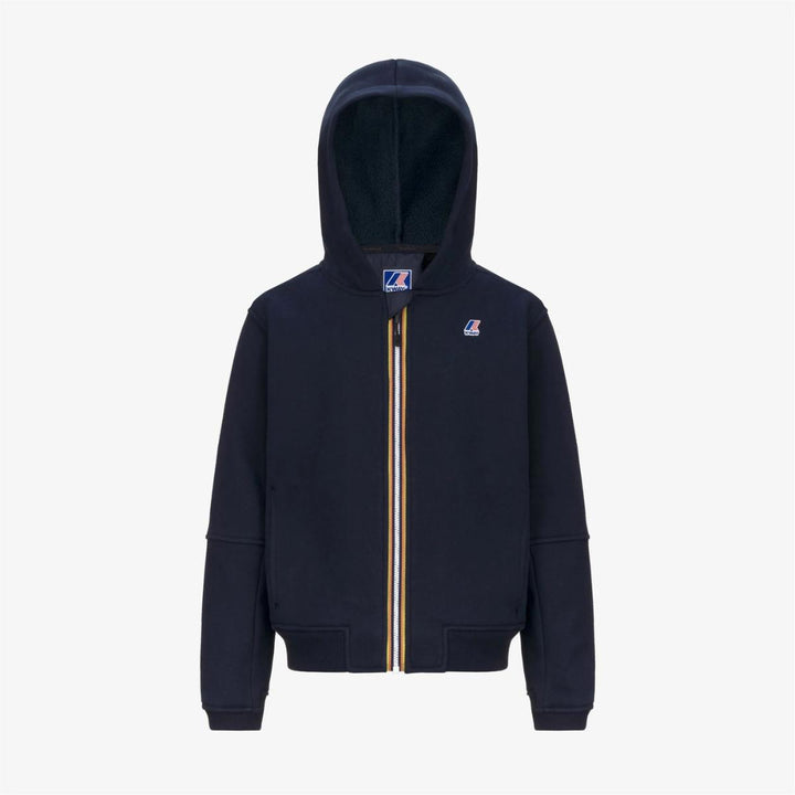Felpa da bambino Pros full zip con cappuccio e logo K7141VWKK89 K-WAY
