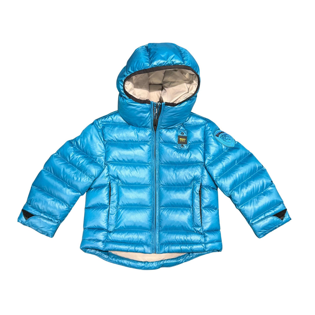 Giubbino in tessuto tecnico con imbottitura in piuma ecologica ANSELKAZZURRO BLAUER