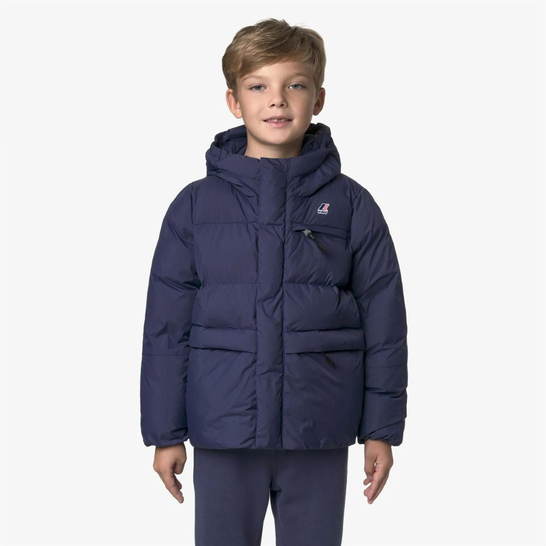 Giubbino unisex da bambini Le vrai Aurele vestibilità comoda in tessuto tecnico e imbottitura in ecopiuma K6141CWK867 K-WAY