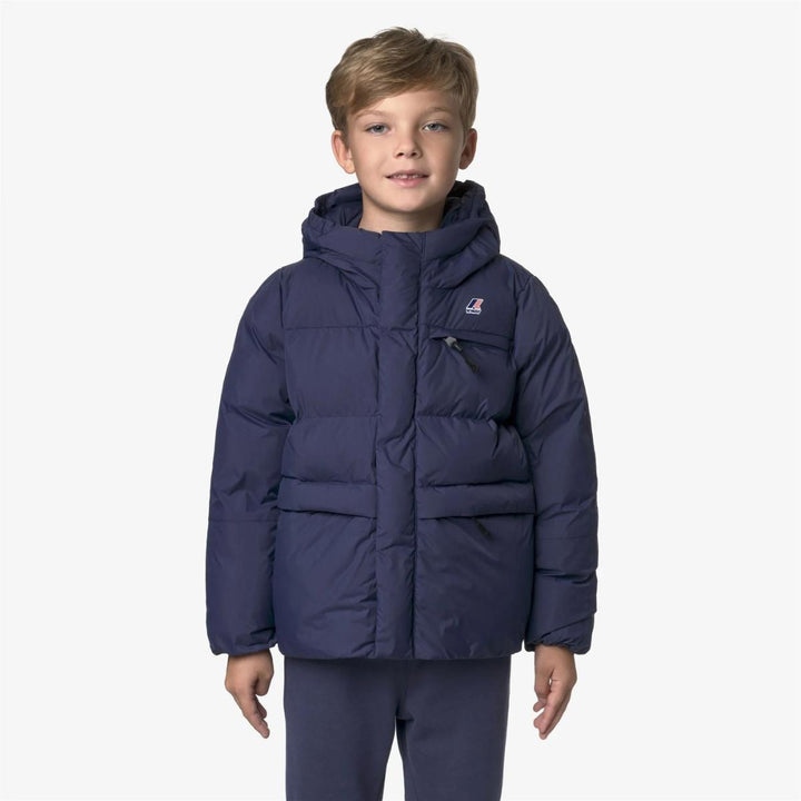 Giubbino unisex da bambini Le vrai Aurele vestibilità comoda in tessuto tecnico e imbottitura in ecopiuma K6141CWK867 K-WAY