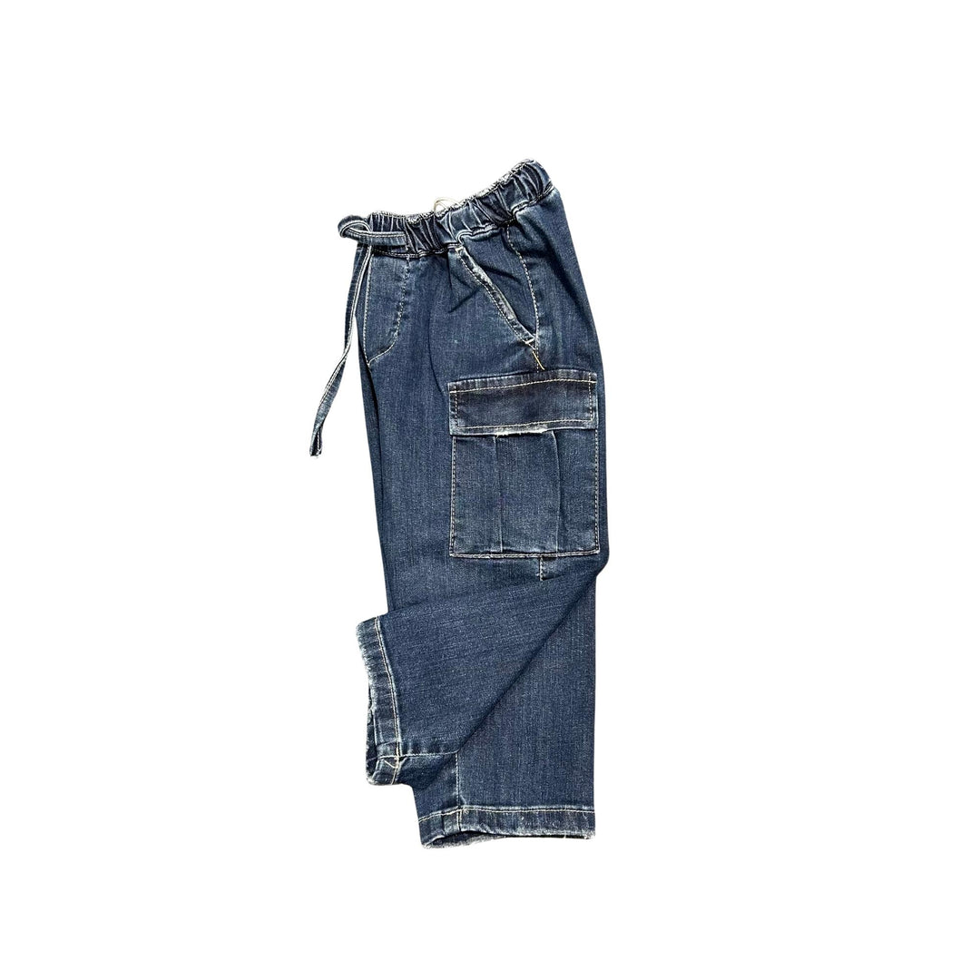 Jeans da bambino con elastico in vita con tasconi MR3173JEANS MANUEL RITZ