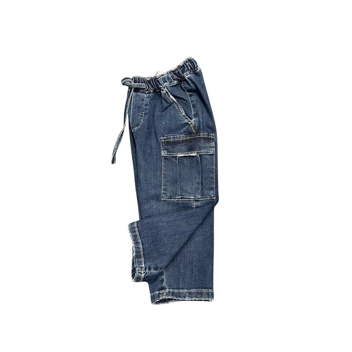 Jeans da bambino con elastico in vita con tasconi MR3173JEANS MANUEL RITZ