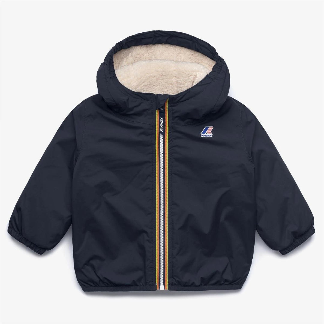 Giubbino da neonato Claudine orsetto , tessuto tecnico e imbottitura in ecopelliccia K7142RWK89 K-WAY