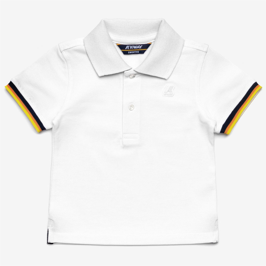 Polo neonato Vincent in piquet di cotone con contrasto su braccia K71374W001 K-WAY