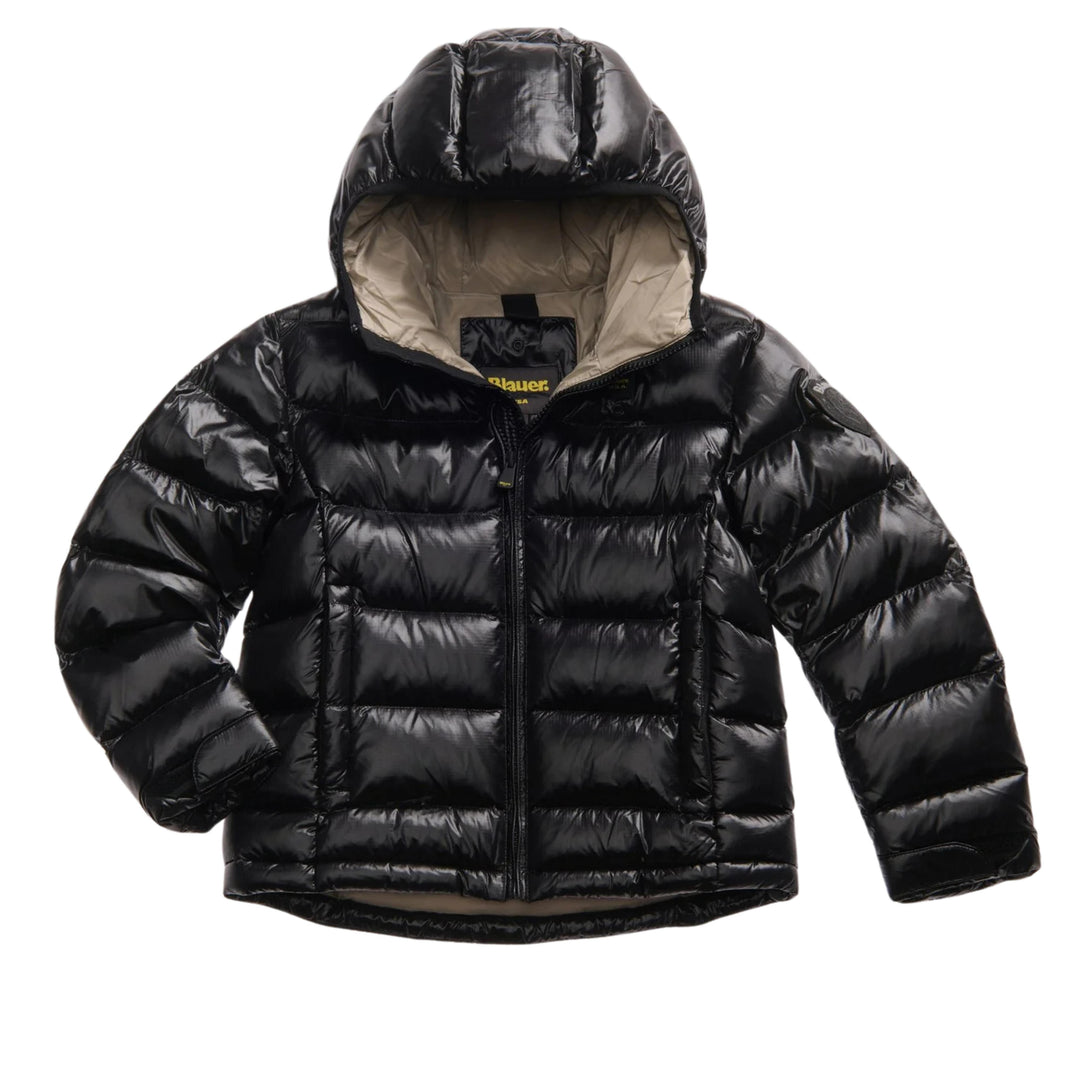 Giubbino in tessuto tecnico con imbottitura in piuma ecologica ANSELJNERO BLAUER