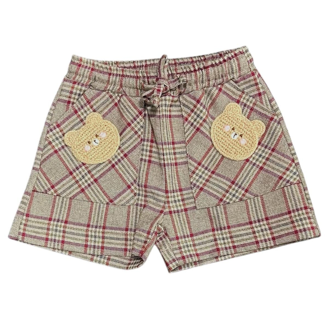 Shorts da neonata a qadri con applicazioni FL6690BEIGE MELISA BAI