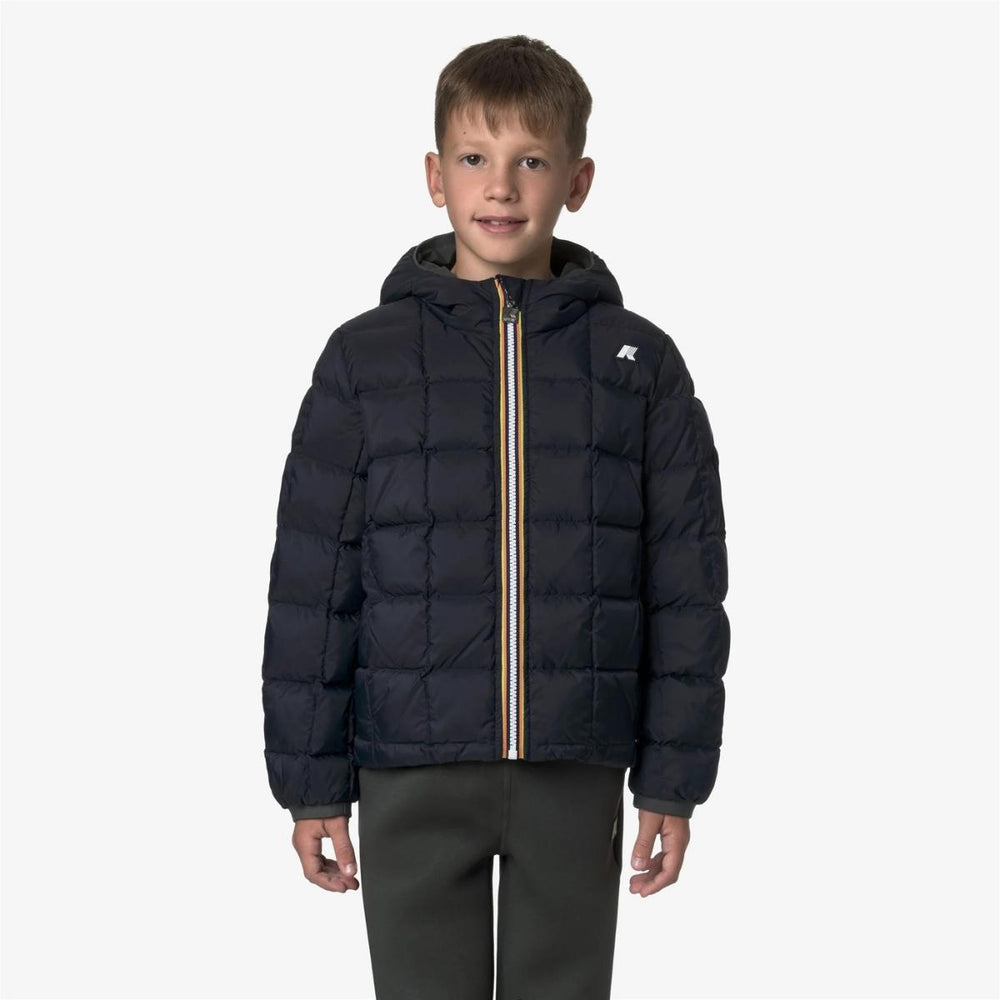 Giubbino da bambino Jack thermo reversibile in tessuto tecnico e imbottitura in piuma e piumino d'anatra K5128VWJAF0 K-WAY