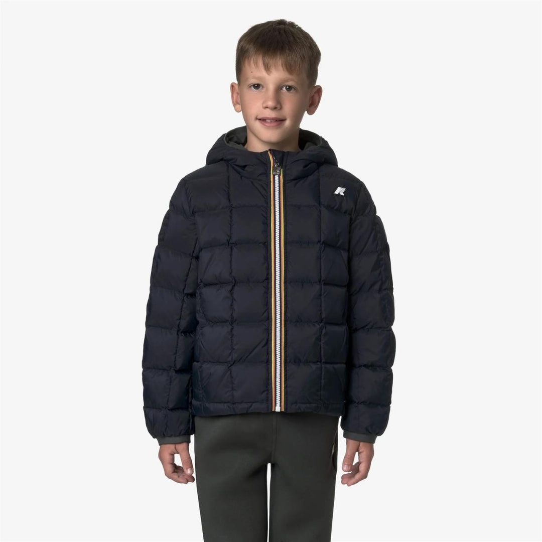 Giubbino da bambino Jack thermo reversibile in tessuto tecnico e imbottitura in piuma e piumino d'anatra K5128VWJAF0 K-WAY