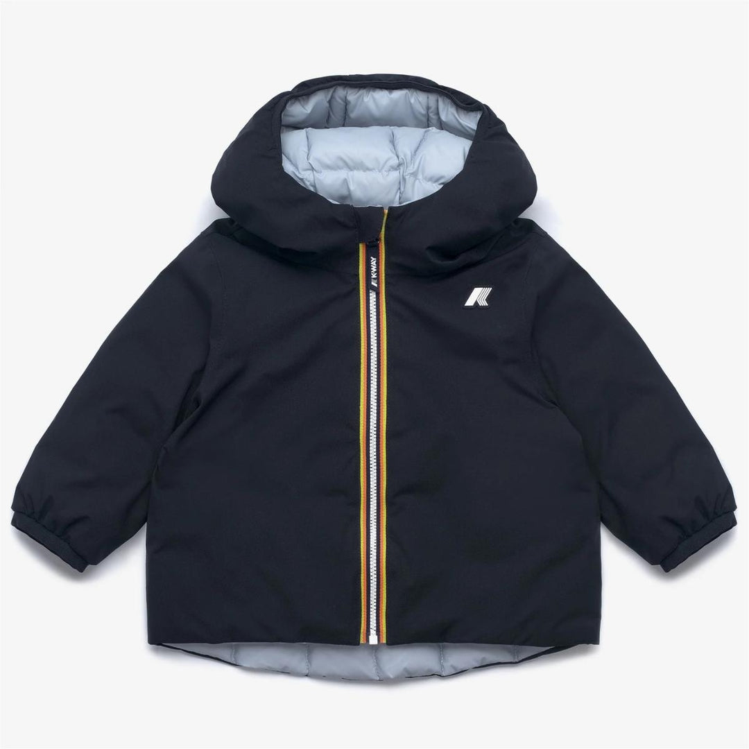Giubbino da neonati Jack thermo reversibili in tessuto tecnico e imbottitura in piuma e piumino d'anatra K7132PWBBB K-WAY