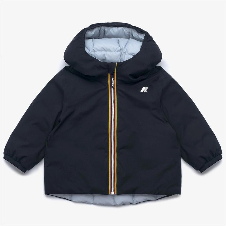 Giubbino da neonati Jack thermo reversibili in tessuto tecnico e imbottitura in piuma e piumino d'anatra K7132PWBBB K-WAY