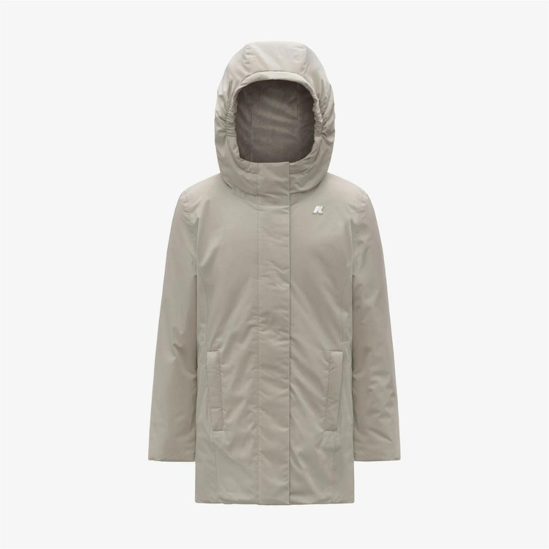 Giubbino da bambina Denise Marmotta lunghezza 3/4 con tessuto tecnico imbottito in ecopelliccia K41383WKB2X K-WAY