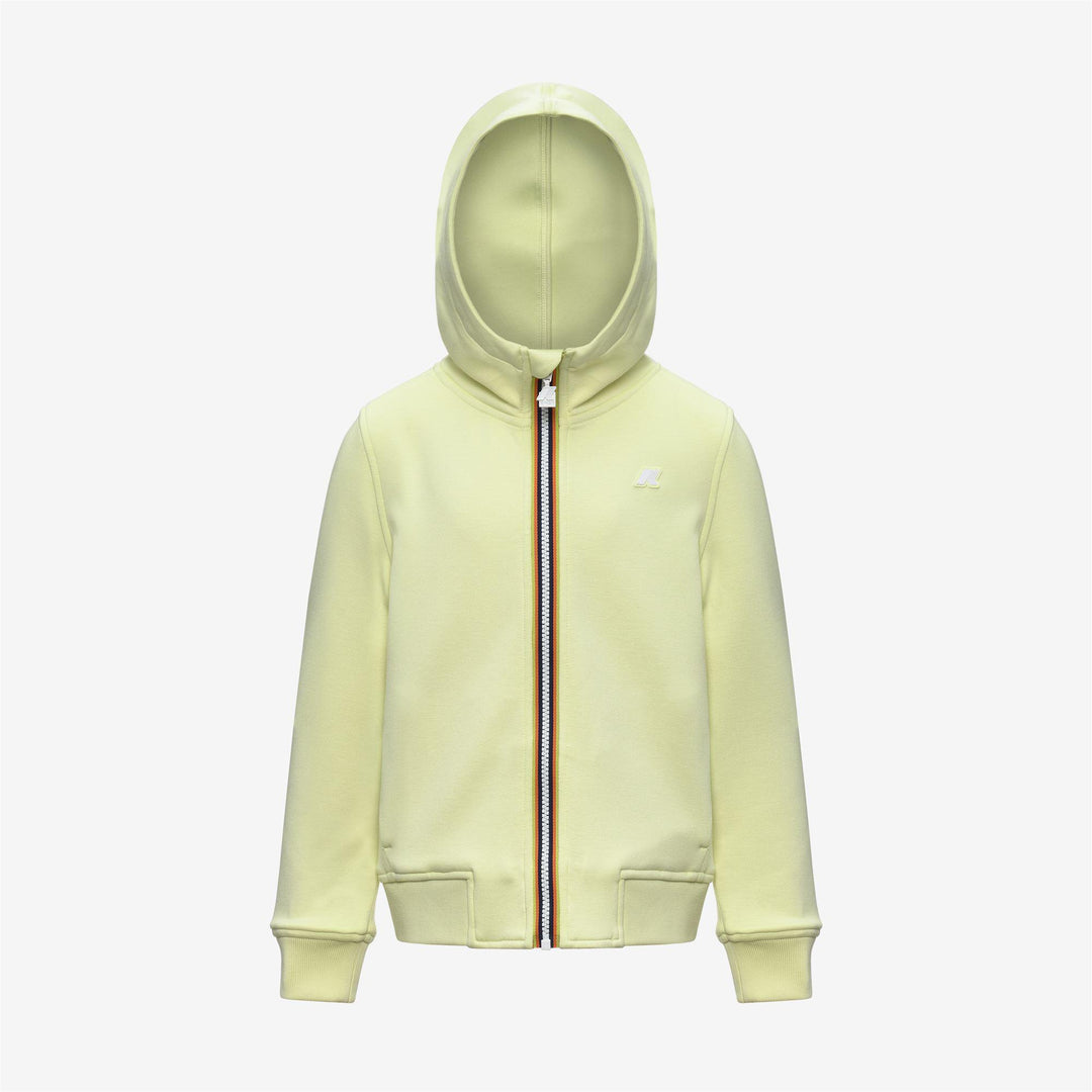 Felpa da bambino Rainer spacer in tessuto tecnico leggero con zip cappuccio e logo K61385WW0Z K-WAY
