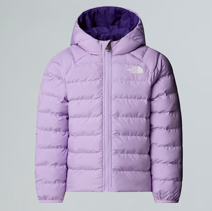 Giubbino reversibile in tessuto tecnico con imbottitura in piuma ecologica PERRITO KIDVIOLAGLICINE THE NORTH FACE