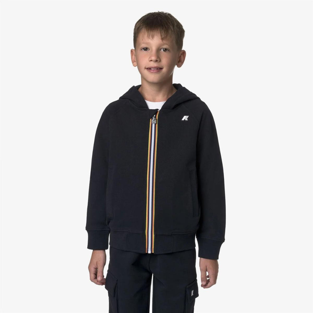 Felpa da bambino Anthony fleece full zip e cappuccio con logo K51347WKK89 K-WAY