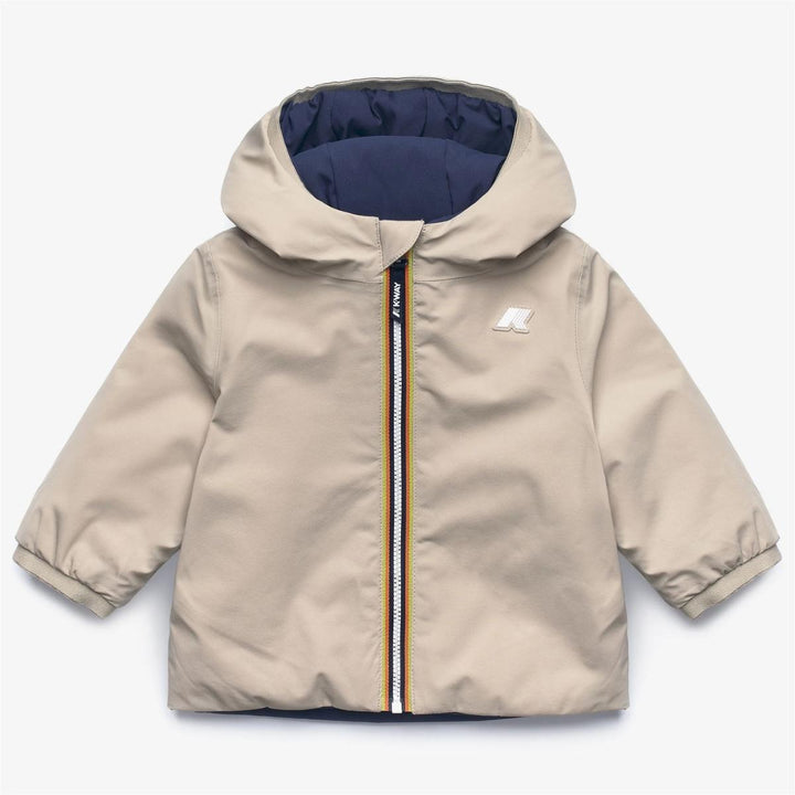 Giubbino Jack warm da neonato reversibile in tessuto tecnico con ecopiuma K71338WBBE K-WAY
