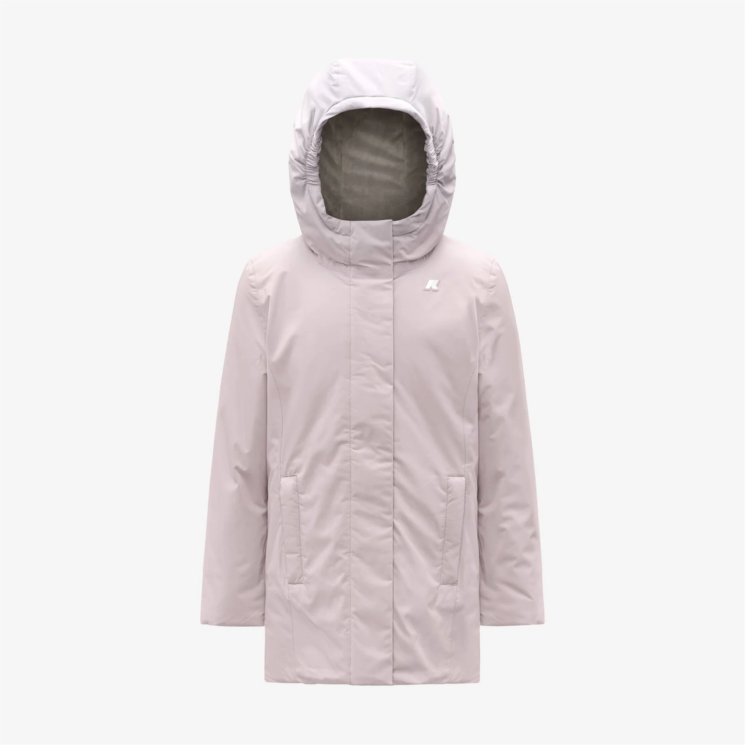 Giubbino da bambina Denise Marmotta lunghezza 3/4 con tessuto tecnico imbottito in ecopelliccia K41383WKB3U K-WAY