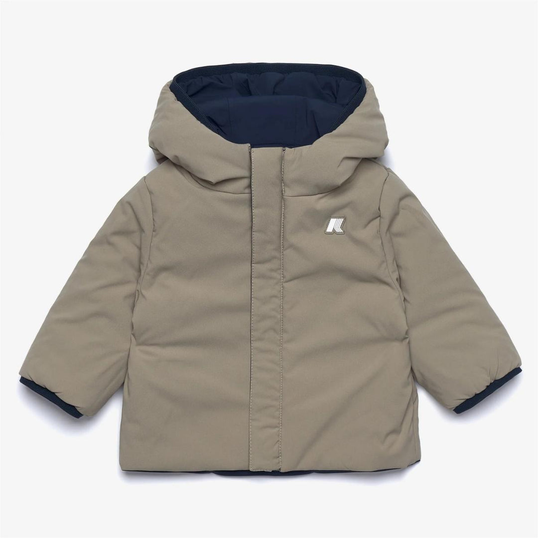 Giubbino Jack warm da neonato reversibile in tessuto tecnico con ecopiuma K71338WB3F K-WAY