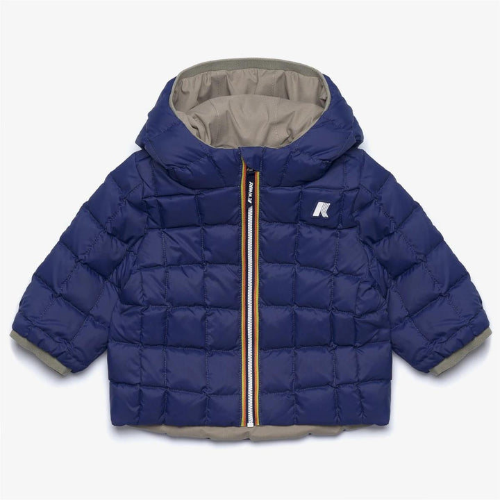 Giubbino da neonati Jack thermo reversibili in tessuto tecnico e imbottitura in piuma e piumino d'anatra K7132PWB3D K-WAY