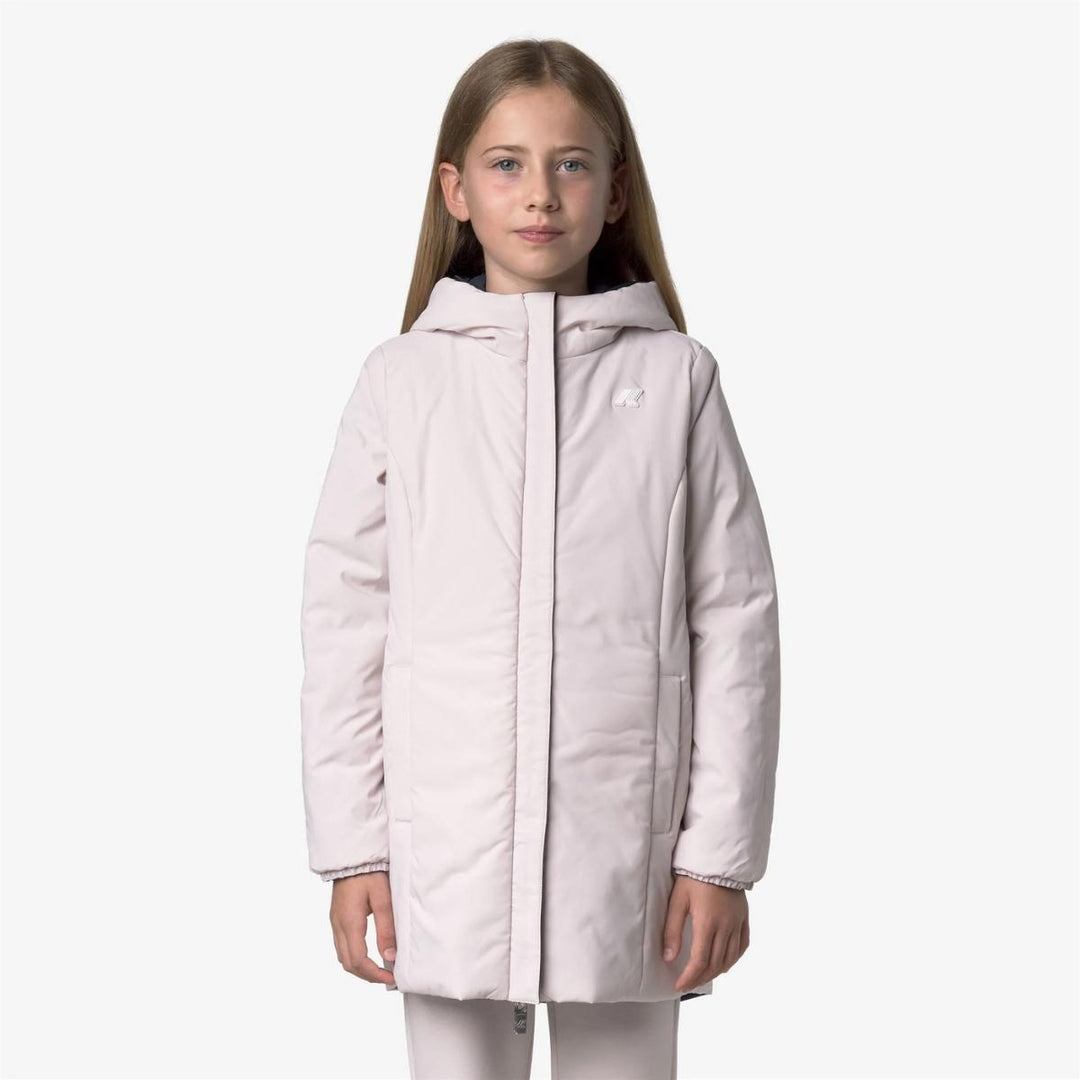 Giubbino da bambina Denise warm reversibile in tessuto tecnico imbottito in ecopiuma K11517WKBBN K-WAY