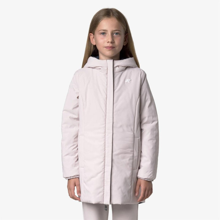 Giubbino da bambina Denise warm reversibile in tessuto tecnico imbottito in ecopiuma K11517WKBBN K-WAY