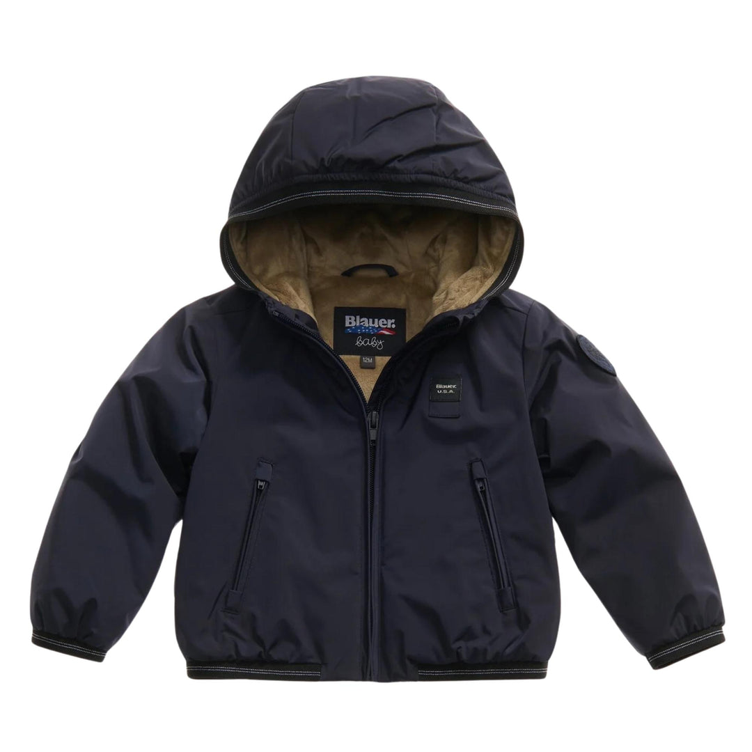 Giubbino in tessuto tecnico con interno in ecopelliccia EDITHBLU BLAUER