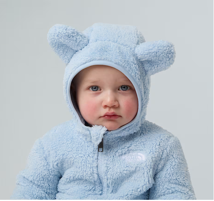 Felpa teddy full zip con cappuccio con orecchie in ecopelliccia con logo CAMPSHIRE HOODIECIELO THE NORTH FACE