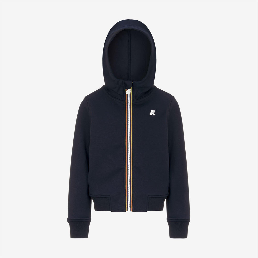 Felpa da bambino Rainer spacer in tessuto tecnico leggero con zip cappuccio e logo K61385WKK89 K-WAY