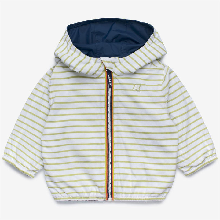 Giubbino da neonati jake reversibile jersey in tessuto tecnico traspirante da un lato e cotone a righe dall&