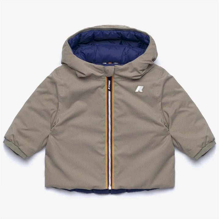 Giubbino da neonati Jack thermo reversibili in tessuto tecnico e imbottitura in piuma e piumino d'anatra K7132PWB3D K-WAY