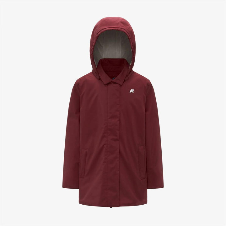 Cappottino da bambina Morese marmotta con cappuccio staccabile in tessuto tecnico e imbottitura in ecopelliccia K21471WKB2C K-WAY