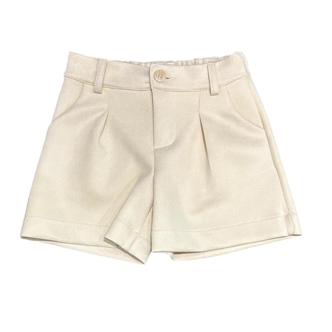 Shorts da bambina effetto scamosciato comodo FL6712BURRO MELISA BAI