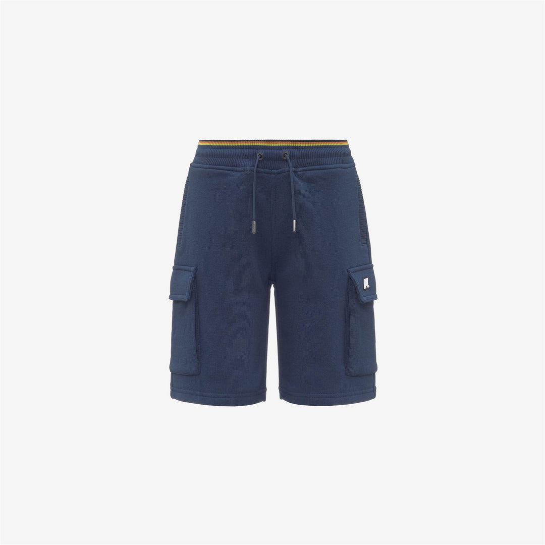 Bermuda da bambino Erik in cotone garzato con tasconi e logo K7133SWJB67 K-WAY