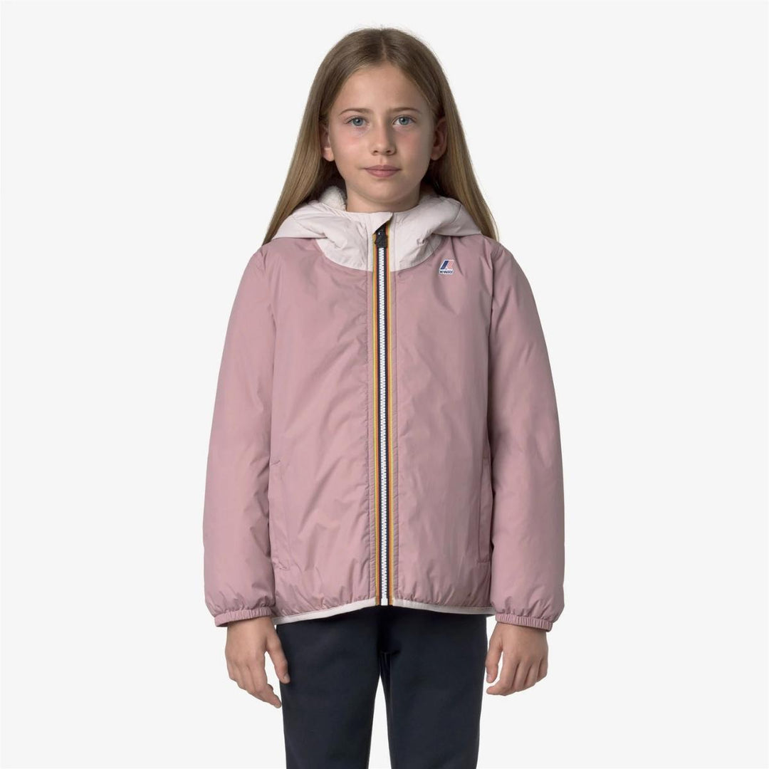 Giubbino unisex da bambino Claude orsetto in tessuto tecnico con imbottitura in ecopelliccia K7142TWJC02 K-WAY