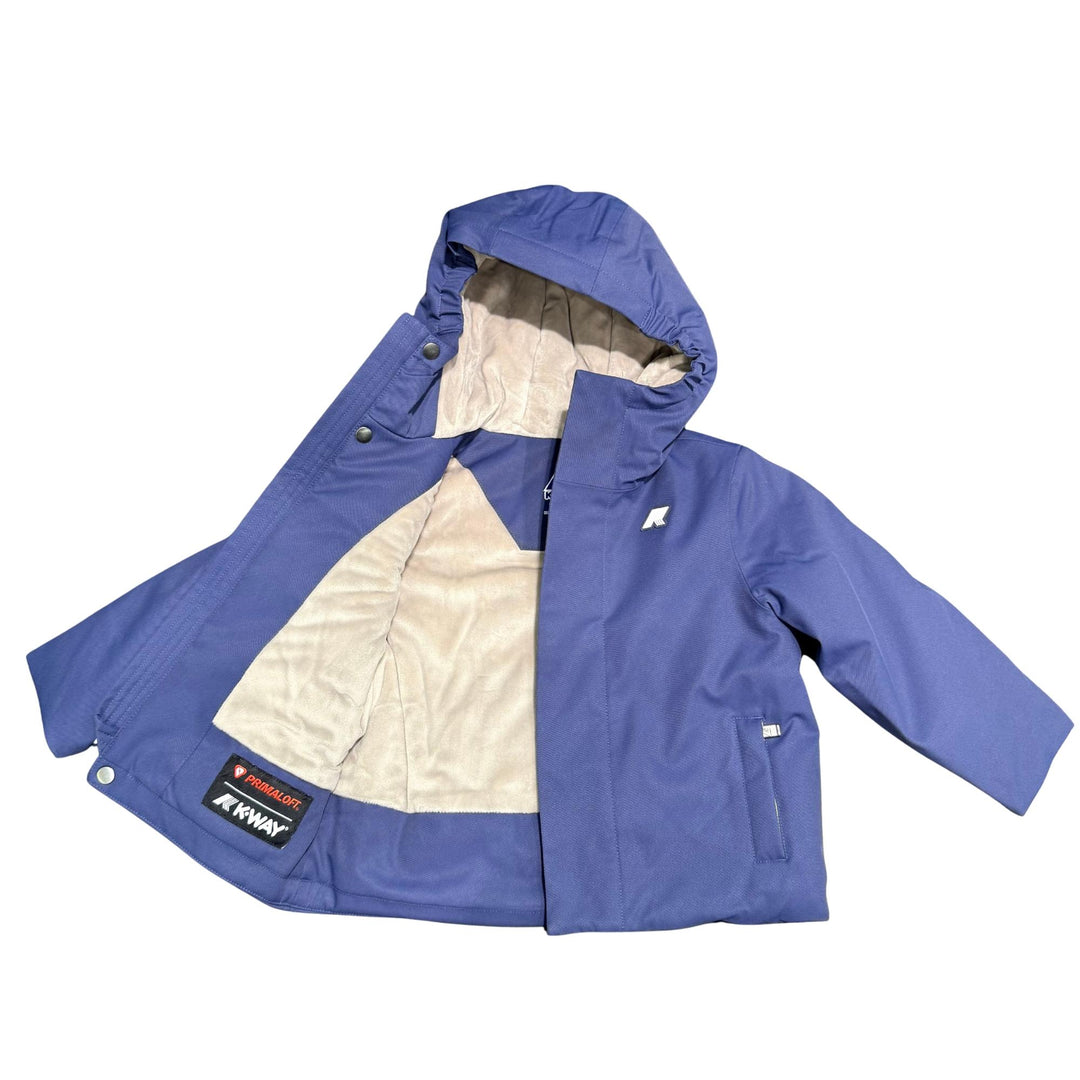 Giubbino da bambino Jacko Marmotta in tessuto tecnico con imbottitura in ecopelliccia K1128FWKB2B K-WAY