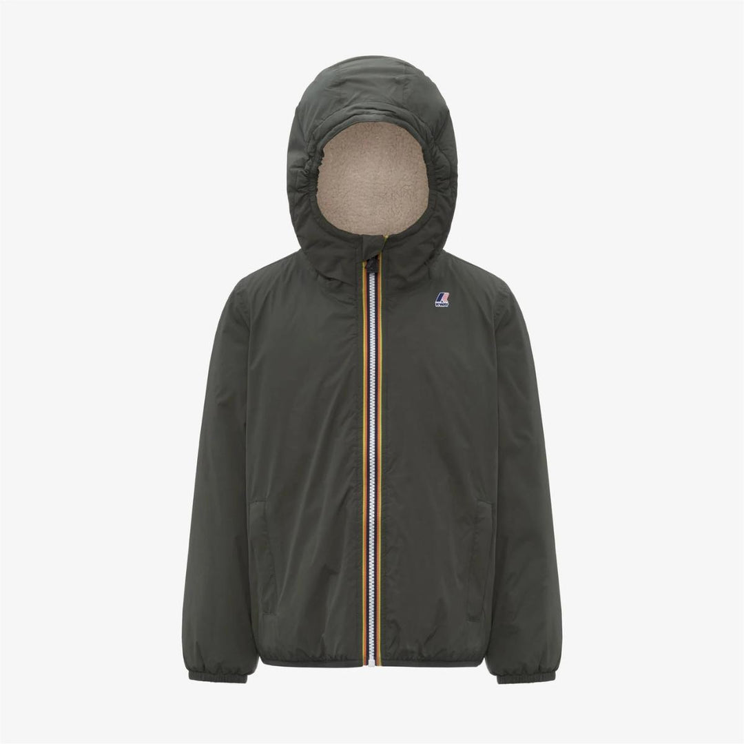 Giubbino unisex da bambino Claude orsetto in tessuto tecnico con imbottitura in ecopelliccia K7142TWJWMR K-WAY