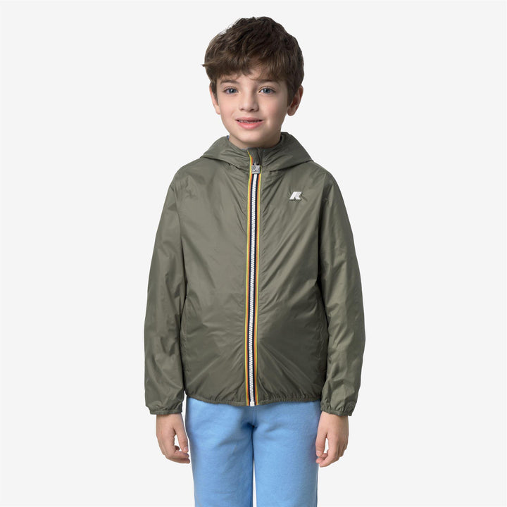 Giubbino da bambino jake cotton reversibile un lato tessuto tecnico e l&