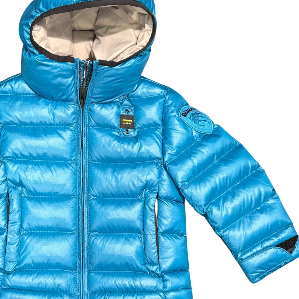 Giubbino in tessuto tecnico con imbottitura in piuma ecologica ANSELKAZZURRO BLAUER