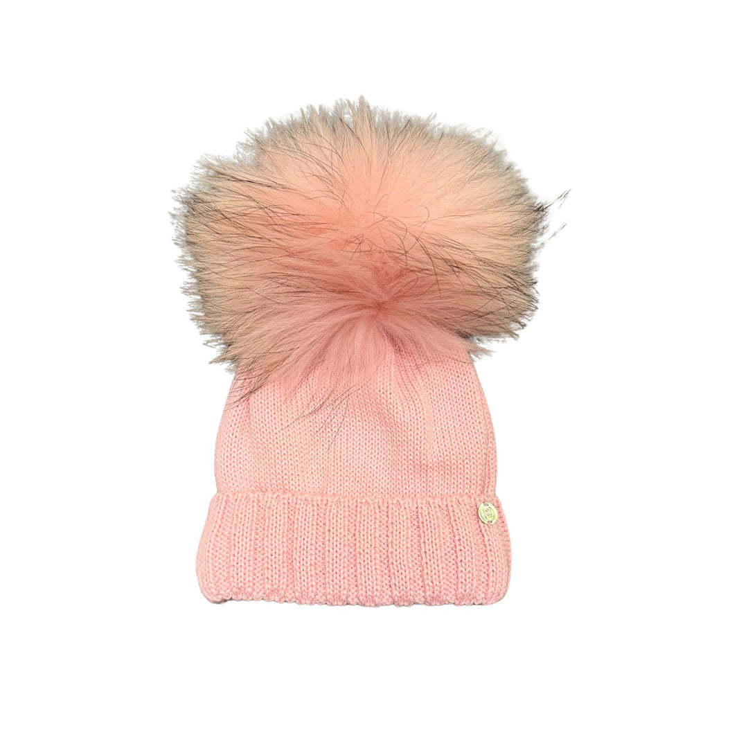 Cappello da bambini misto lana con ponpon originale in Murmasky CT3443AROSA GIO HIGUAMY