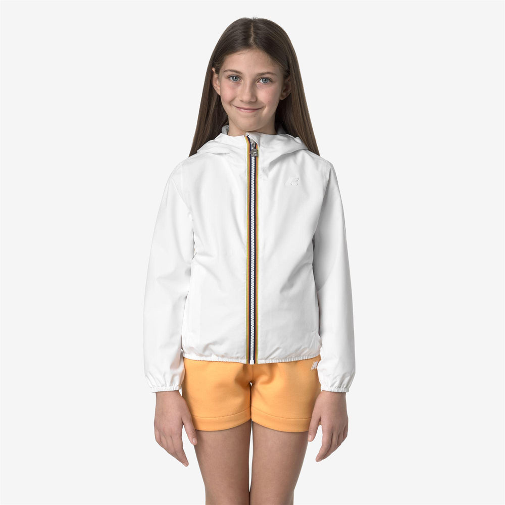 Giubbino da bambina lily jersey in tessuto tecnico in interno in cotone K2148NWJ001 K-WAY