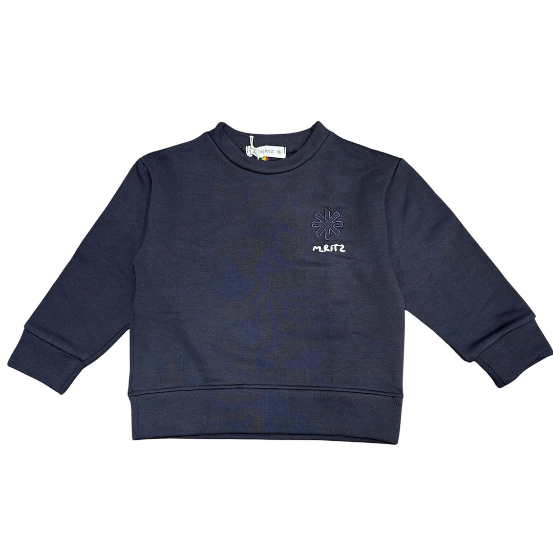 Felpa da bambino con logo MR3198KBLU MANUEL RITZ
