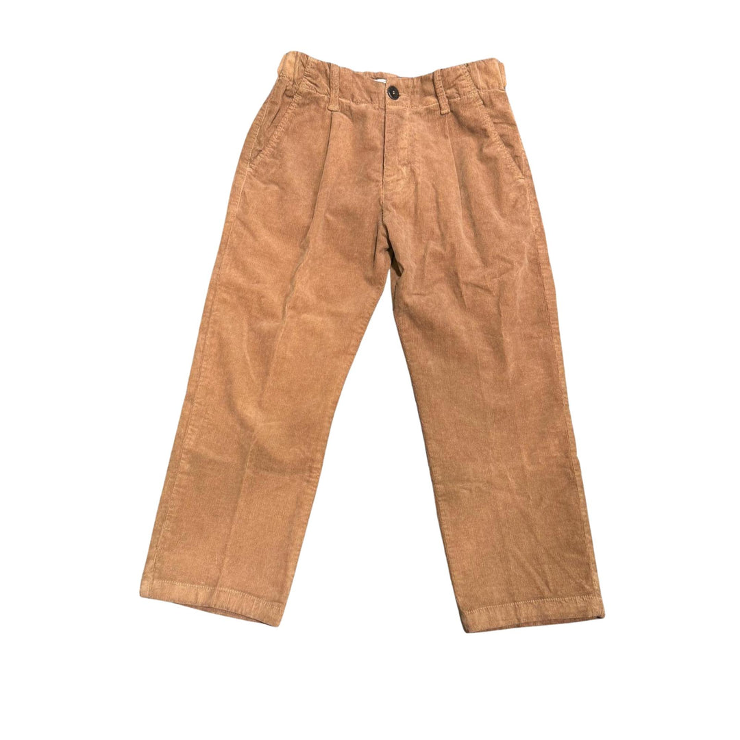 Pantalone da bambino comodo millerighe con elastico PP4120JCOGNAC PAOLO PECORA
