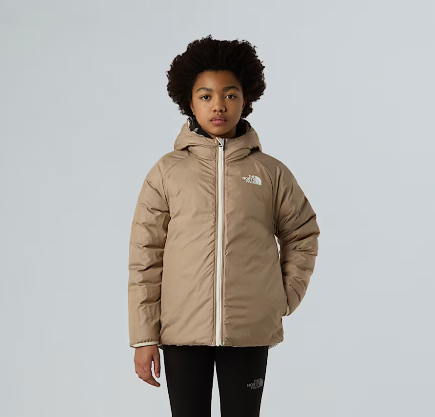 Giubbino reversibile in tessuto tecnico con imbottitura ecologica PERRITO TEEN GBIANCOBEIGE THE NORTH FACE