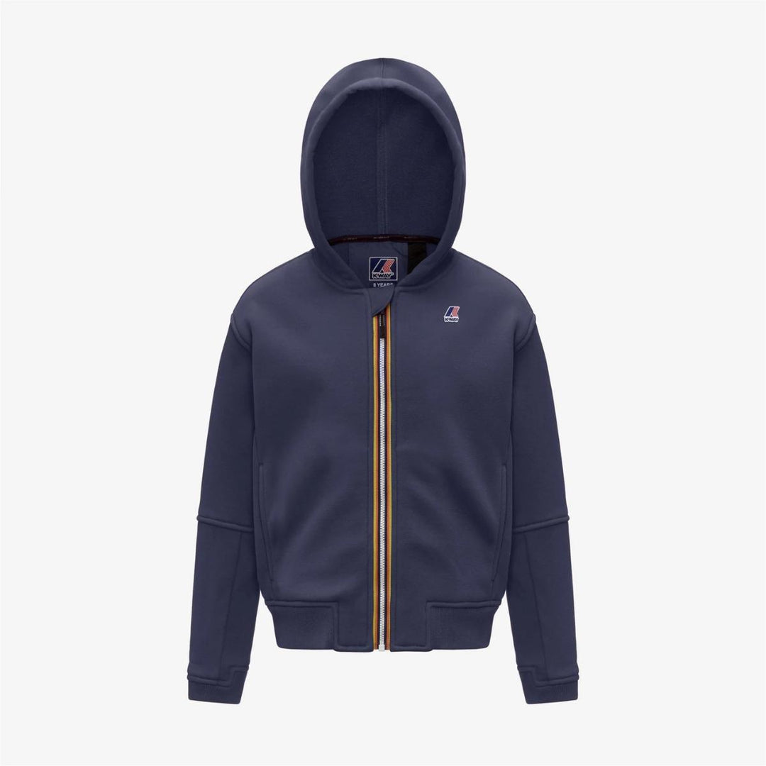 Felpa da bambino Pros full zip con cappuccio e logo K7141VWK867 K-WAY